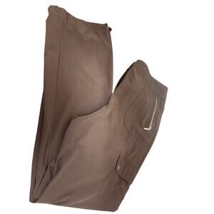 Zenergy by Chico’s Cargo Zip Pocket Stretch Pants Brown Size 1 (M / 8-10)